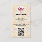 Gebakken kippenbedrijf | Moderne heldere streepjes Visitekaartje (Voorkant)