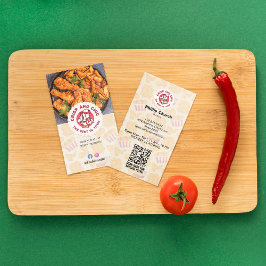 Gebakken kippenbedrijf | Moderne heldere streepjes Visitekaartje