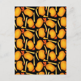 Gebakken kippenbeten en aardappelfriet briefkaart