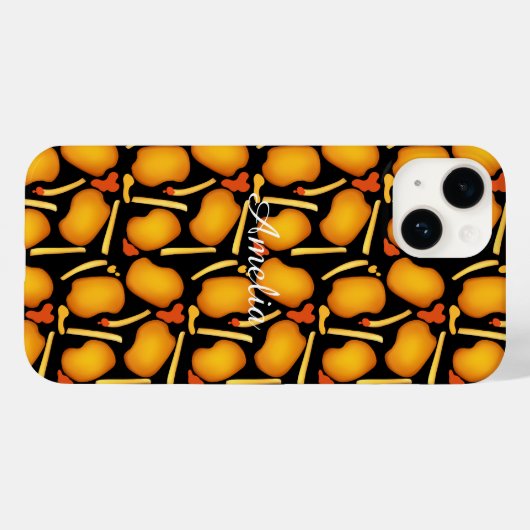 Gebakken kippenbeten en aardappelfriet Case-Mate iPhone case (Achterkant (horizontaal))