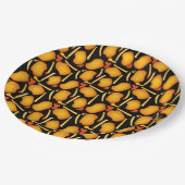 Gebakken kippenbeten en aardappelfriet papieren bordje (Gekanteld)