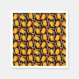 Gebakken kippenbeten en aardappelfriet servet