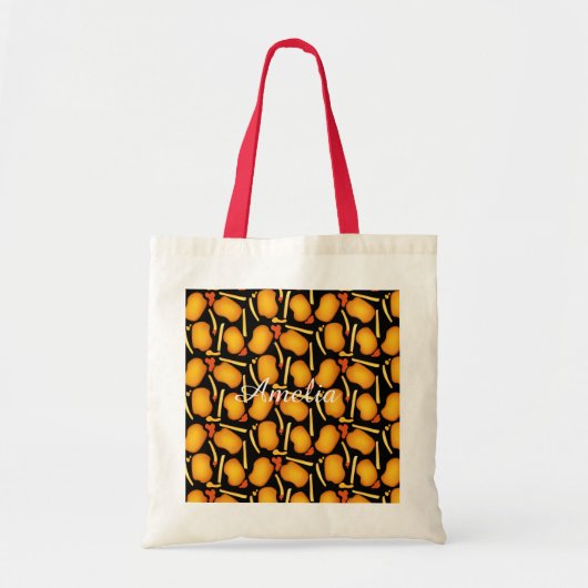 Gebakken kippenbeten en aardappelfriet tote bag (Voorkant)