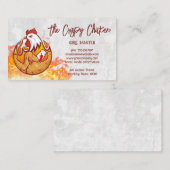 Gebakken kippenrestaurant Logo | Flame Visitekaartje (Voorkant / Achterkant)