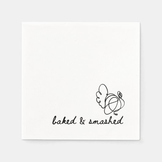 Gebakken luxe Thanksgiving servet (Voorkant)