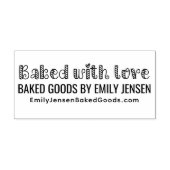 Gebakken met Liefde #1 Bedrijfsnaam Website URL Zelfinktende Stempel (Design)