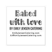 Gebakken met liefde #2 Bedrijfsnaam Website URL Zelfinktende Stempel (Design)