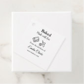 Gebakken met liefde bakkerij bedrijf voeg naam tex bedankjes labels (In situ)