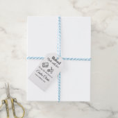 Gebakken met liefde bakkerij bedrijf voeg naam tex cadeaulabel (Met Touw)