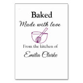 Gebakken met liefde bakkerij bedrijf voeg naam tex kaart (Achterkant)