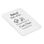 Gebakken met liefde bakkerij bedrijf voeg naam tex magneet (Rechterzijde)