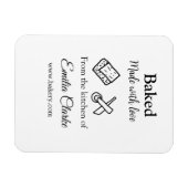 Gebakken met liefde bakkerij bedrijf voeg naam tex magneet (Horizontaal)