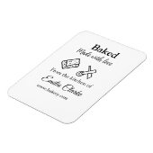 Gebakken met liefde bakkerij bedrijf voeg naam tex magneet (Linkerzijde)