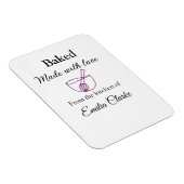 Gebakken met liefde bakkerij bedrijf voeg naam tex magneet (Rechterzijde)