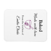 Gebakken met liefde bakkerij bedrijf voeg naam tex magneet (Horizontaal)