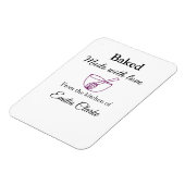 Gebakken met liefde bakkerij bedrijf voeg naam tex magneet (Linkerzijde)