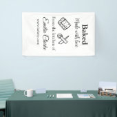 Gebakken met liefde bakkerij bedrijf voeg naam tex spandoek (Beurs)