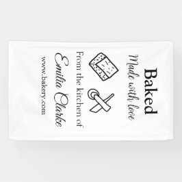 Gebakken met liefde bakkerij bedrijf voeg naam tex spandoek