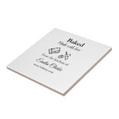 Gebakken met liefde bakkerij bedrijf voeg naam tex tegeltje (Zijkant)