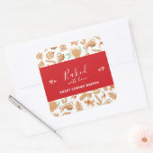 Gebakken met liefde Bakkerij Gingerbread Vakantie Vierkante Sticker (Envelop)