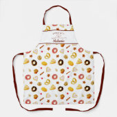 GEBAKKEN MET LIEFDE Bakkerij Patroon Gepersonalise Schort (Voorkant)