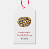 'Gebakken met liefde' Blueberry Pie Cadeaulabel (Voorkant)