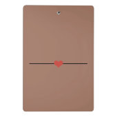 Gebakken met liefde bruine naam mini klembord (Achterkant)