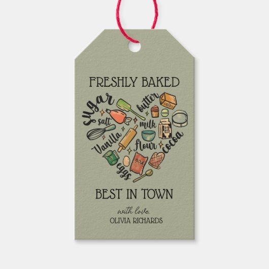 Gebakken met Liefde Cadeaulabel (Voorkant)