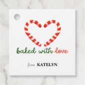 Gebakken met liefde - Christmas Holiday Gift Label (Voorkant)