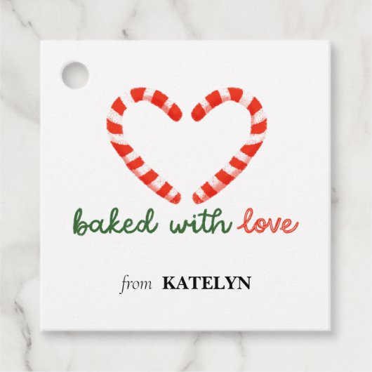 Gebakken met liefde - Christmas Holiday Gift Label (Voorkant)