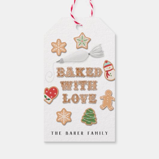Gebakken met liefde | Cookie Gift Labels Cadeaulabel (Achterkant)