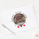 Gebakken met liefde cupcakes uit de keuken van ronde sticker (Envelop)