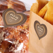 Gebakken Met Liefde Cute Choco Bruine Goederen Ver Hart Sticker