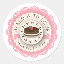 Gebakken met Liefde Dank U Voor Bestelling Ronde S