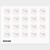 Gebakken met liefde decoratieve cirkel ronde sticker (Vel)