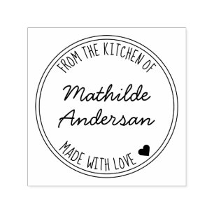 Gebakken met Liefde door Script Name Kitchen Zelfinktende Stempel