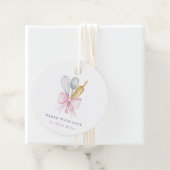 Gebakken met liefde Elegant Roze Boog Gepersonalis Bedankjes Labels (In situ)