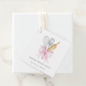 Gebakken met liefde Elegant Roze Boog Gepersonalis Bedankjes Labels (In situ)