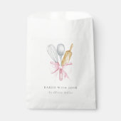 Gebakken met liefde Elegant Roze Boog Gepersonalis Bedankzakje (Voorkant)