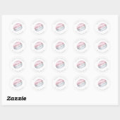 Gebakken met liefde Elegant Roze Macarons gebak Ronde Sticker (Vel)