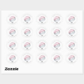 Gebakken met liefde Elegant Roze Macarons gebak Ronde Sticker (Vel)