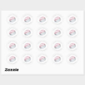Gebakken met liefde Elegant Roze Macarons gebak Ronde Sticker (Vel)