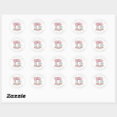 Gebakken met liefde Elegant Roze Mixer gebak Ronde Sticker (Vel)