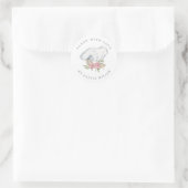 Gebakken met liefde Elegante Roze Mixer Pastry Cla Ronde Sticker (Tas)