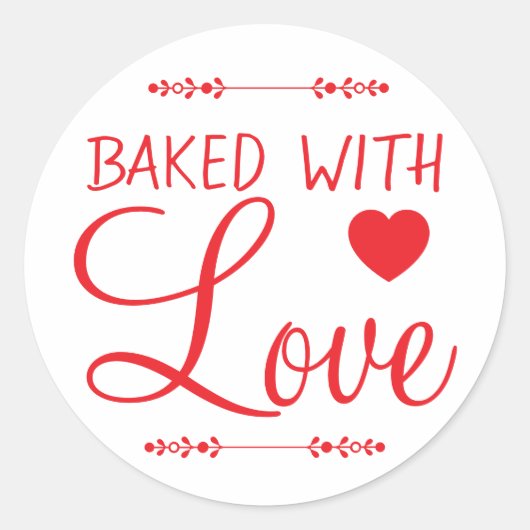 Gebakken met liefde gebakken product Sticker (Voorkant)