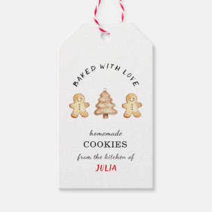 'Gebakken met liefde' Gingerbread Cookieman Gift L Cadeaulabel