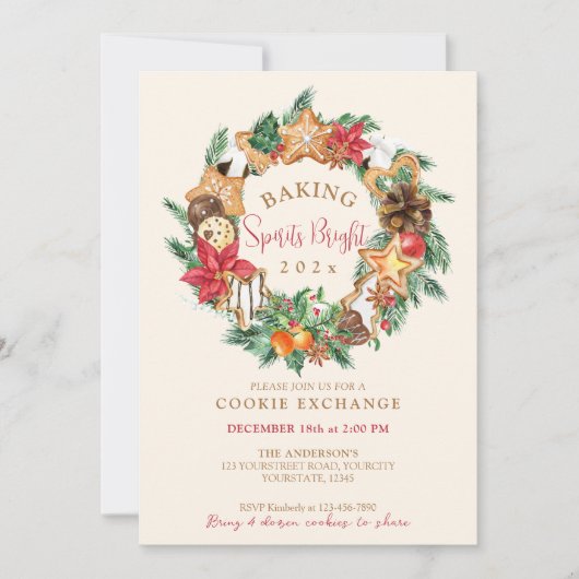 Gebakken met liefde Gingerbread Cookies uitwisseli Kaart (Voorkant)