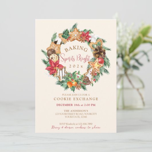 Gebakken met liefde Gingerbread Cookies uitwisseli Kaart (Staand voorkant)