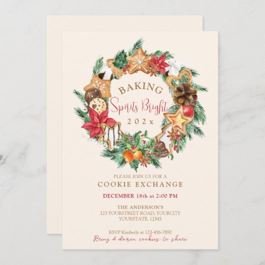 Gebakken met liefde Gingerbread Cookies uitwisseli Kaart (Voorkant / Achterkant)