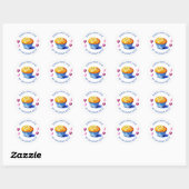 Gebakken met Liefde, Handgemaakte Bosbessenmuffins Ronde Sticker (Vel)